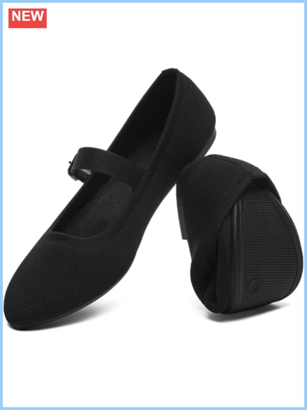Women's Mary Jane Ballet Flats Slip On Pointed Toe Dress Shoes